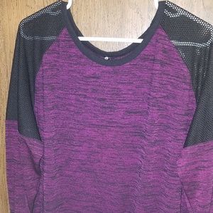 Purple & black long sleeve tee
